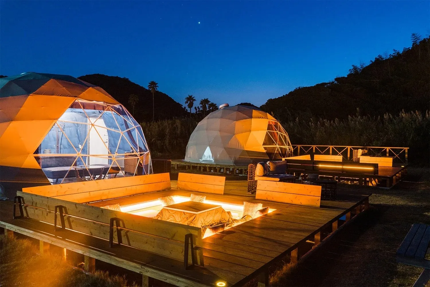 大海原を望むグランピング