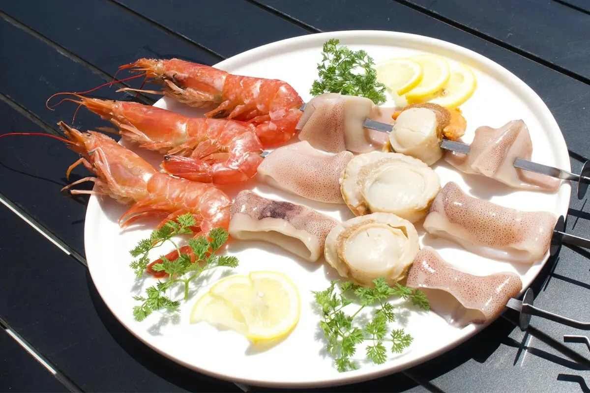 海鮮串<br>エビ、イカ、ホタテ<br>(画像は3人前です)