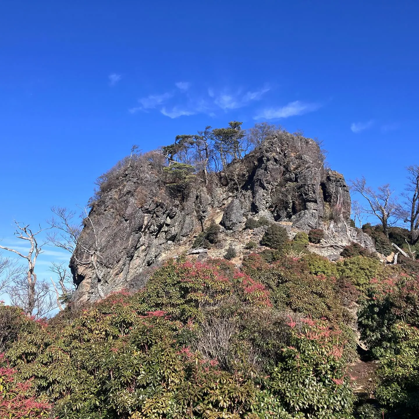 お姫山💕という可愛い名前の男らしい岩峰😆 〜 五葉岳の岩峰を...