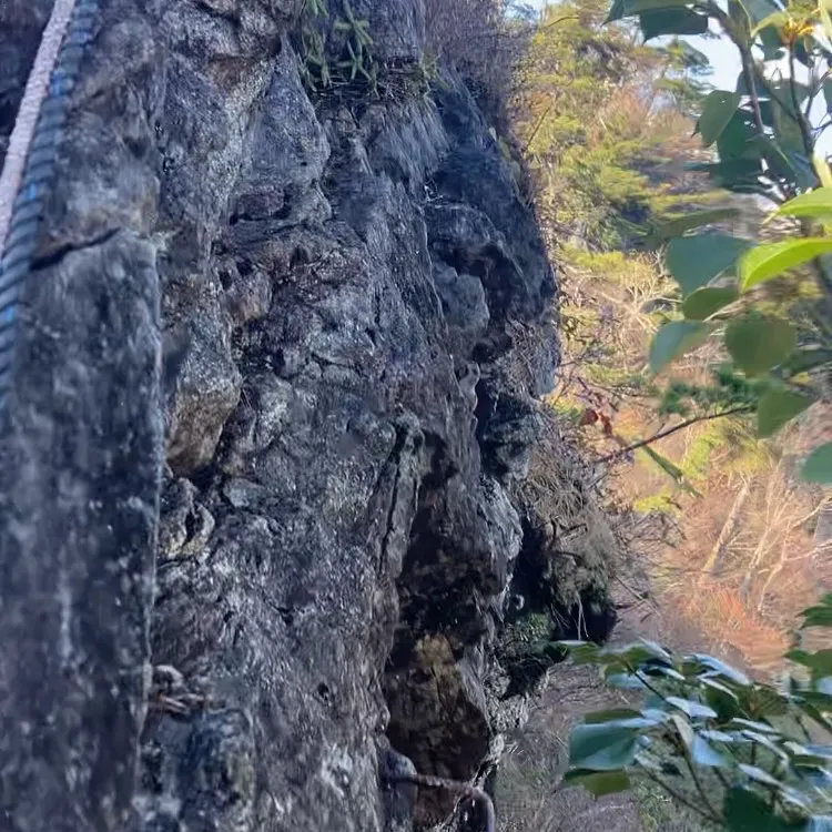 九州最難関・最強コースの夏木山鋸尾根コースの核心箇所 鹿の背...