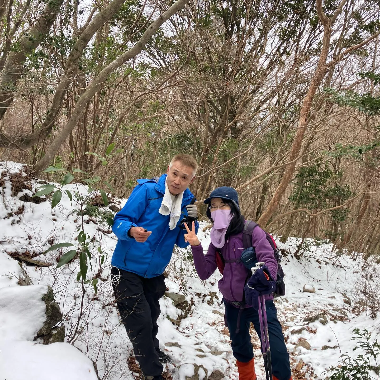 1/4 毎年恒例の難所ヶ滝氷瀑をチェック👀