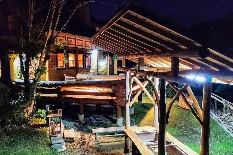 博多港出発 壱岐 広々「しまのログハウス」に宿泊  レンタカー付きプラン