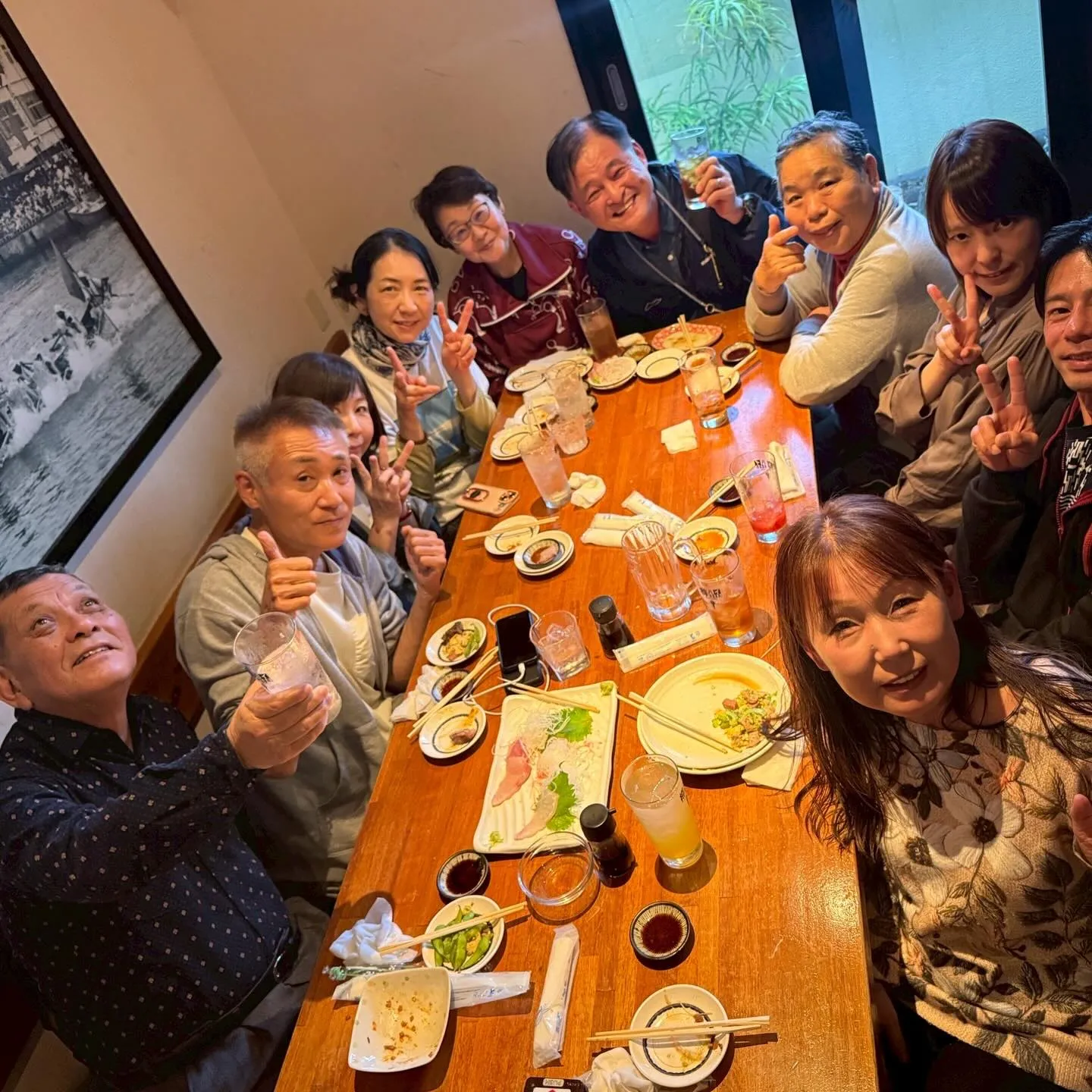 日本列島が大寒波に襲われてる時に、楽しい仲間10人で南国 石...