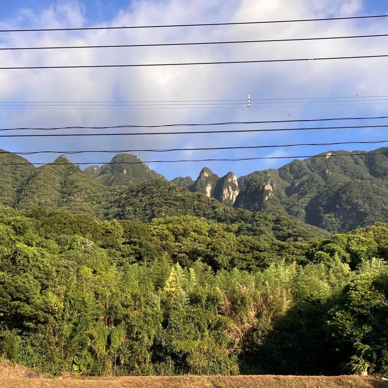 日本本土最南端への南国ロード 県道68号線に聳え立つ岩峰⛰️