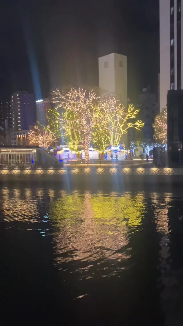 福岡市中洲の夜もクリスマス仕様に🎄🎅✨