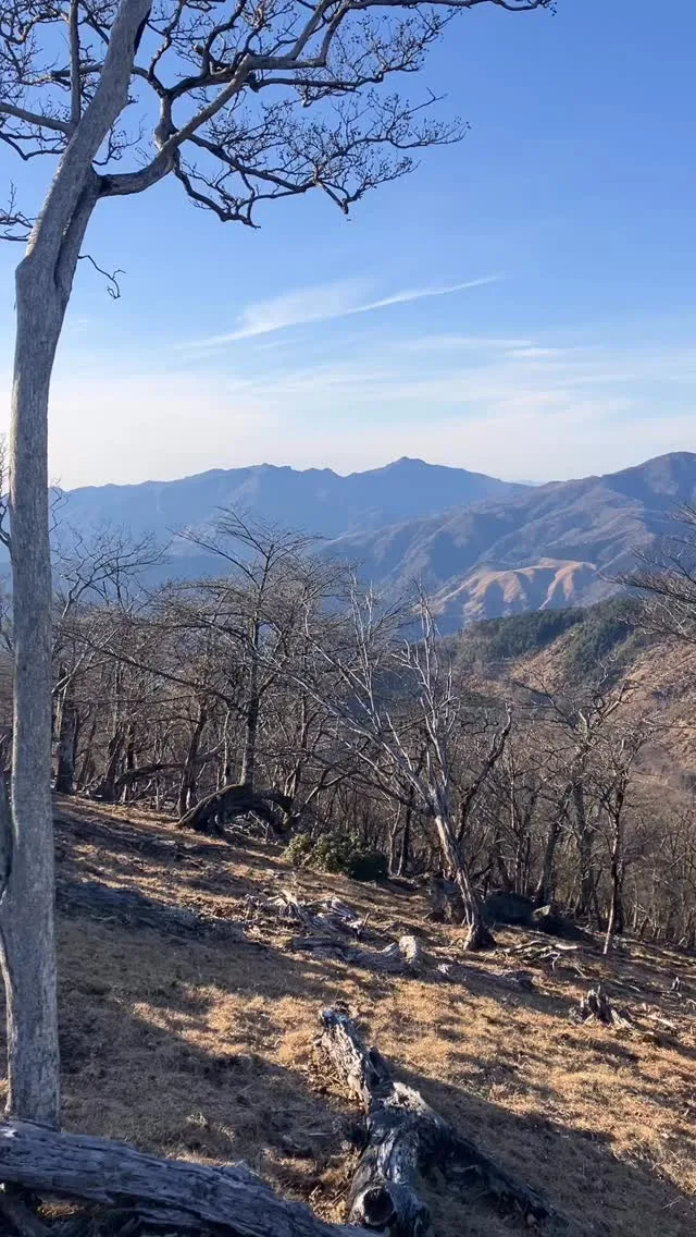 鹿納の野山頂から、祖母・傾・大崩ユネスコエコパークが全て見渡...