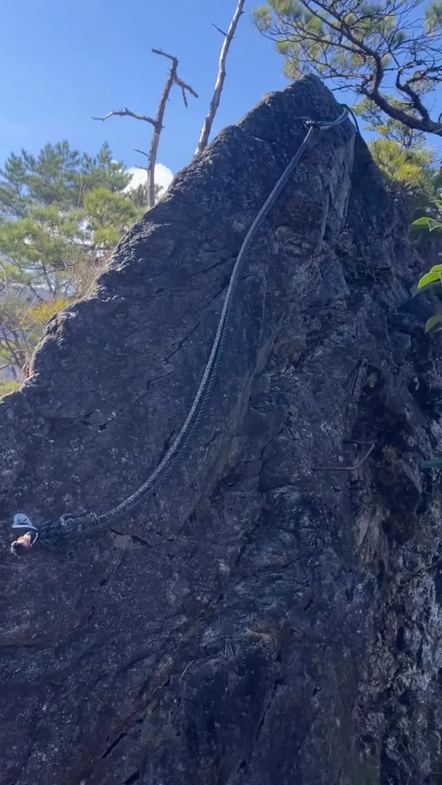九州最難関 夏木山鋸尾根コースの核心箇所 鹿の背⛰️